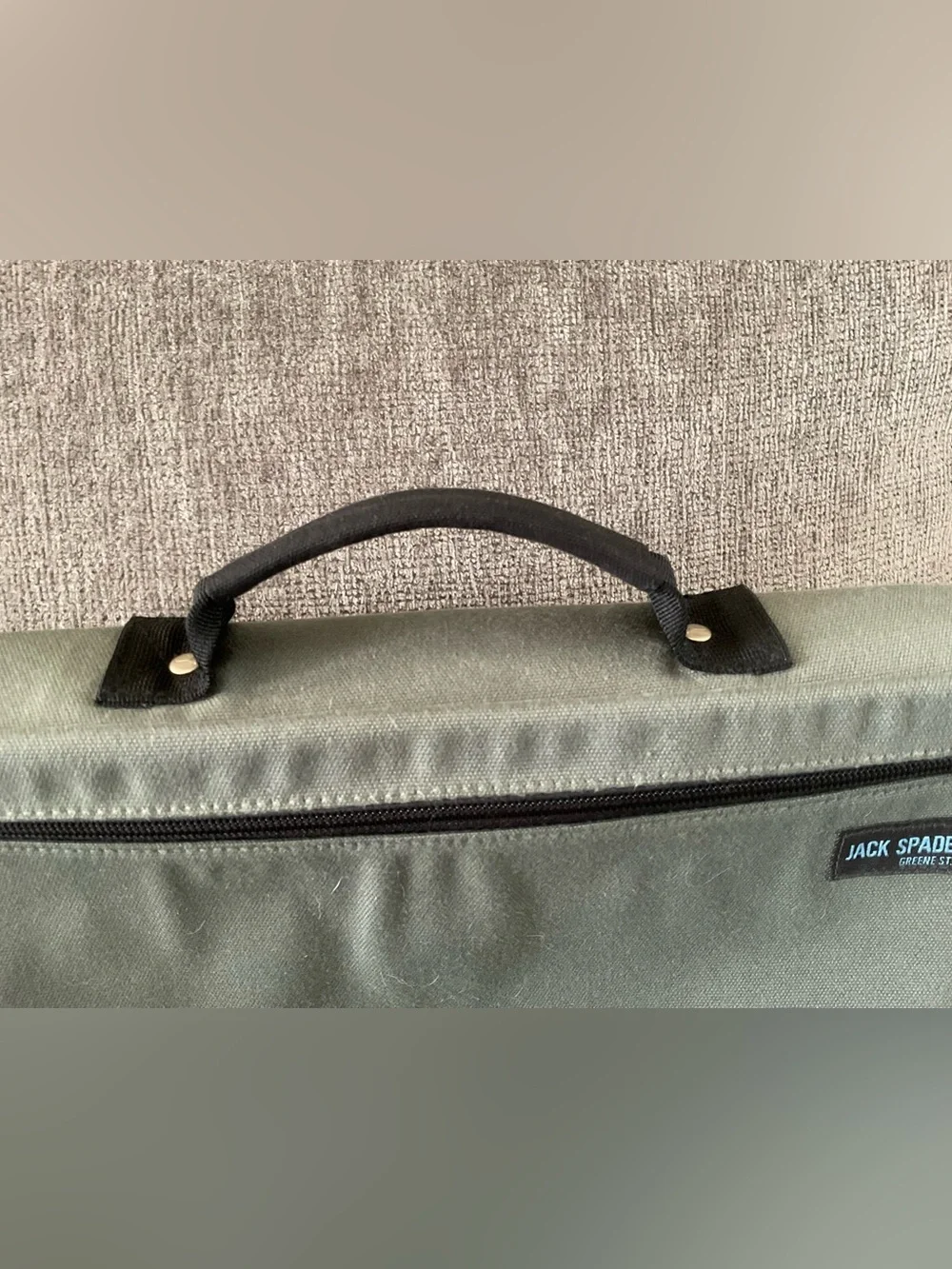 Jack Spade Greene St Olive Green Laptop Messenger Bag Canvas